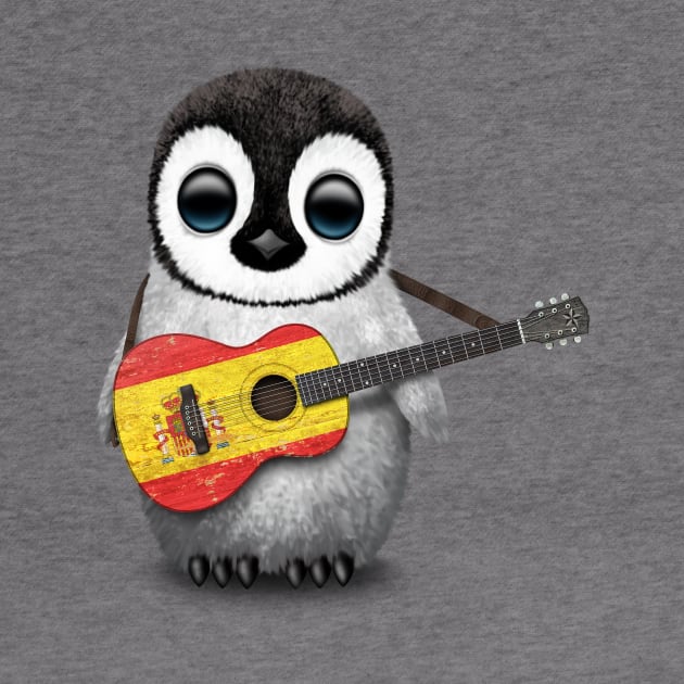 Baby Penguin Playing Spanish Flag Guitar by jeffbartels